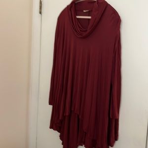 Cowl neck full tunic top.
